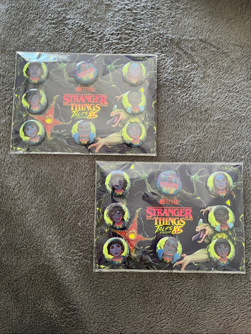 2 Collectors Stranger Things Tales from 85 pin packs